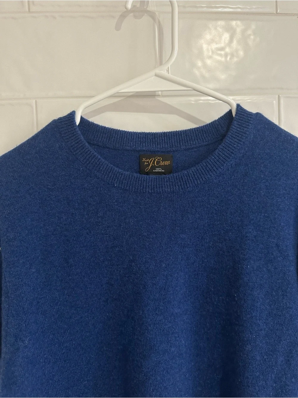 J.Crew 100% Cashmere Sweater Crewneck Men's Small Blue